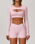 Pink / L / Long sleeves and shorts
