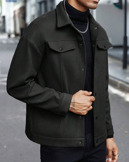 Lapel Woolen New Men's Casual Sports Jacket