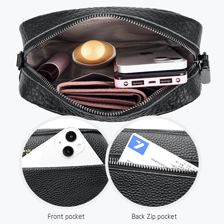 Fashion Shoulder Crossbody Bags With Rhombus Embroidered Wide Shoulder Strap