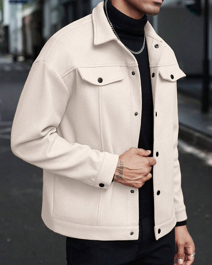 Lapel Woolen New Men's Casual Sports Jacket