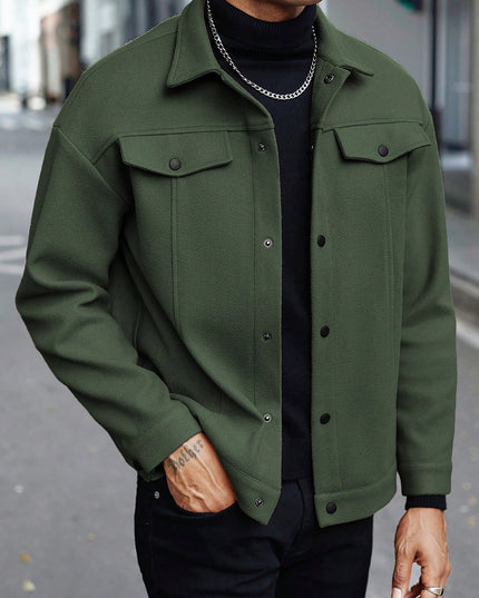 Lapel Woolen New Men's Casual Sports Jacket