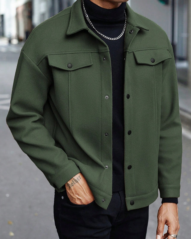 Lapel Woolen New Men's Casual Sports Jacket