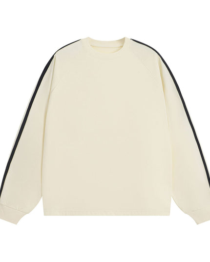 American-style Retro Three-bar Long-sleeved T-shirt For Men