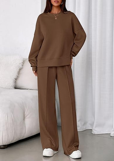 Solid-color 2-pc Loose Fit set