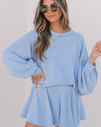 Sky Blue / S / 75%Polyester+20%Viscose+5%Elastane