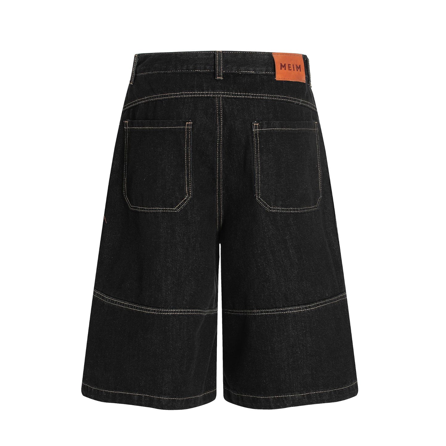 Retro Unisex Washed Mens Loose Denim Shorts