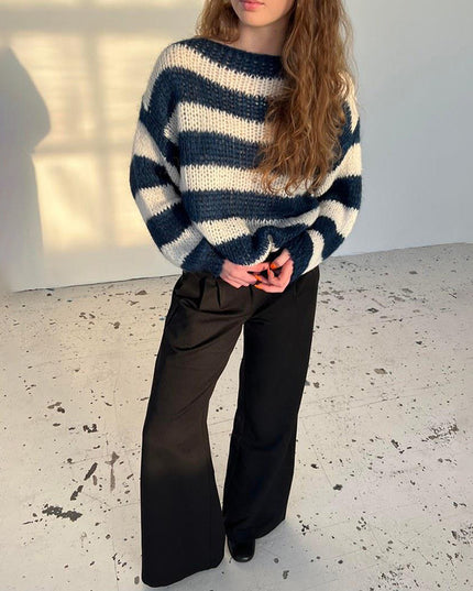 Loose Striped Pullover Sweater