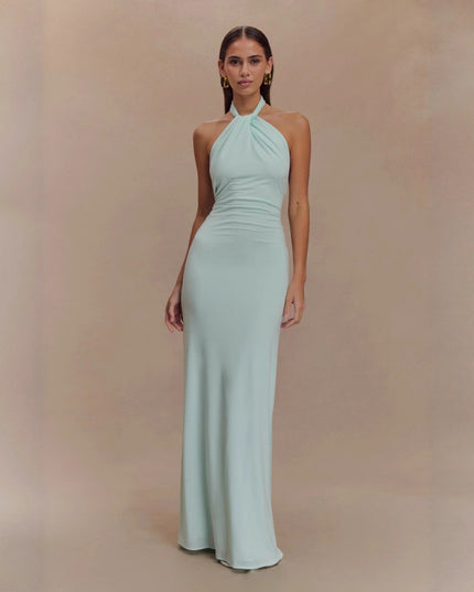 Bodycon Halter Dress Backless Shape Fit Maxi Dress